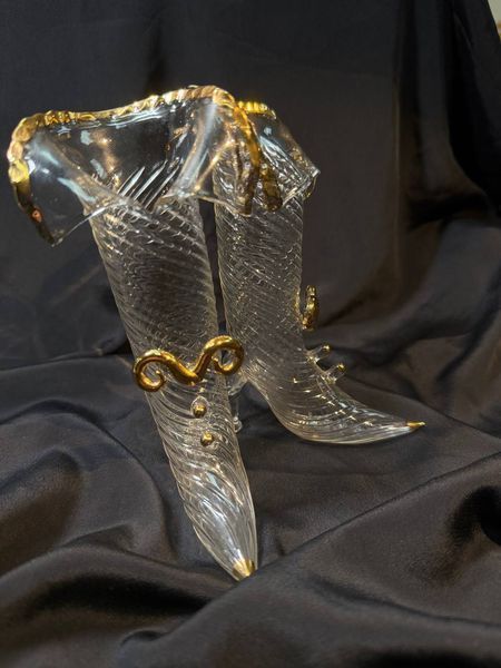 Вінтажна подвійна вазочка у формі сапожків ✨ 39 фото
