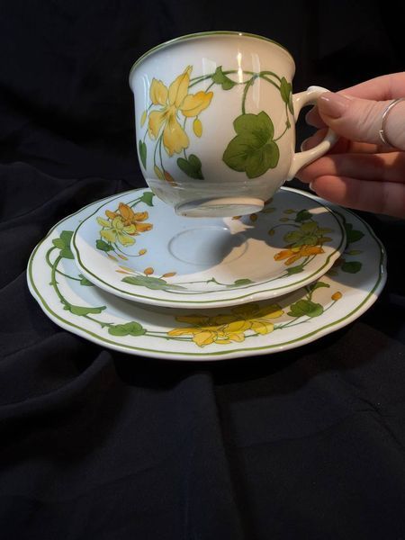 Вінтажна чайна трійка Villeroy & Boch Geranium, Німеччина 33 фото